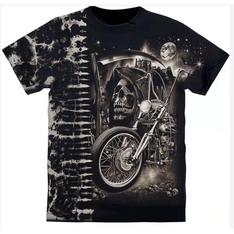 Printed Short-sleeved Leisure Motorcycle - Image 4