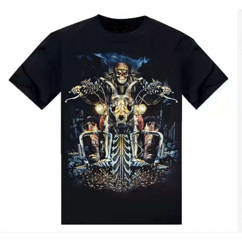Printed Short-sleeved Leisure Motorcycle - Image 11